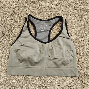 Match Women's Sports Bra - Olive and Black